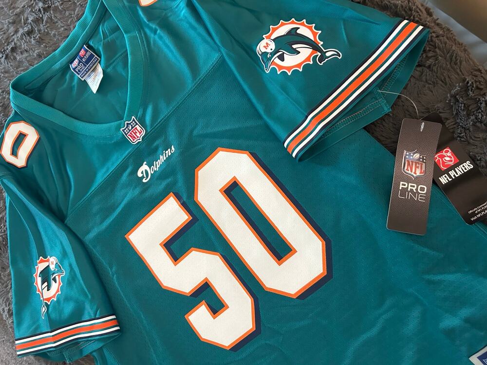 Olivier Vernon #50 Miami Dolphins Pro Line Large Blue Jersey (NWT)
